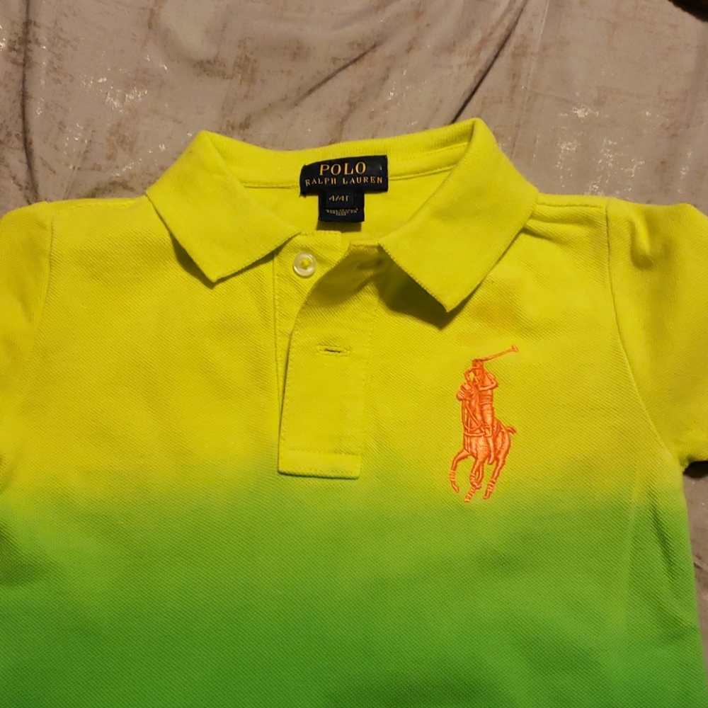 Boys tie dyed, collared polo shirt